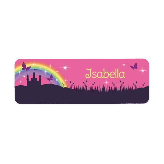 Name sticker - Fairytale Castle  (Front)