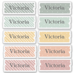 Name Sticker set multi colour