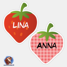name sticker strawberry | 9 contour - sticker