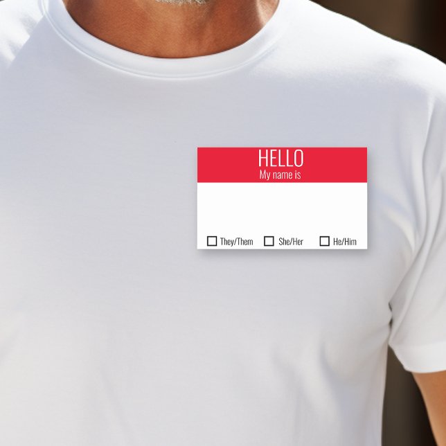 Name Tag Badge Including Pronoun Choice  (Creator Uploaded)