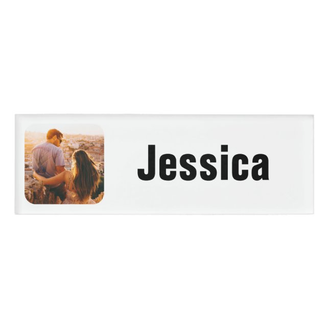 Name Tag Badge Your Photo Template (Front)