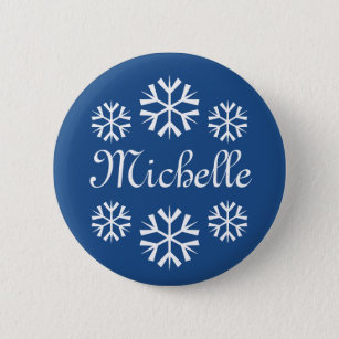 Name tag buttons for company Christmas party
