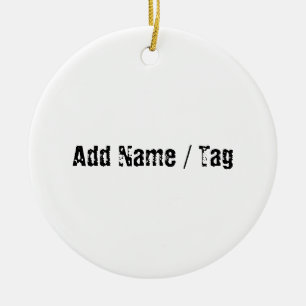 Name tag for Dogs Ceramic Ornament