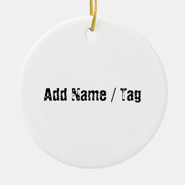 Name tag for Dogs Ceramic Ornament (Front)