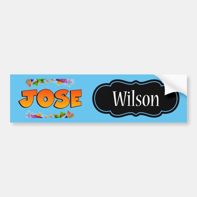 Name Tag Jose and Wilson sticker (Front)