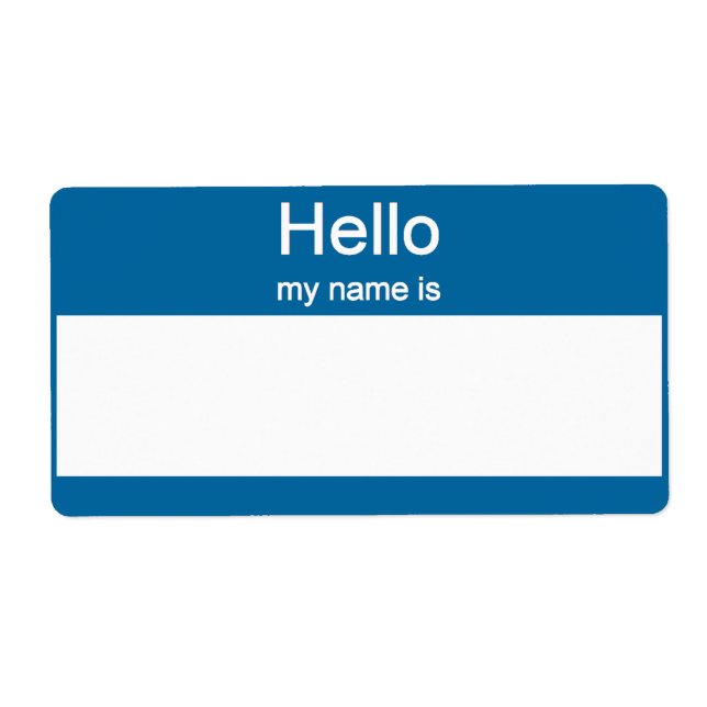 Name tag Labels (Front)