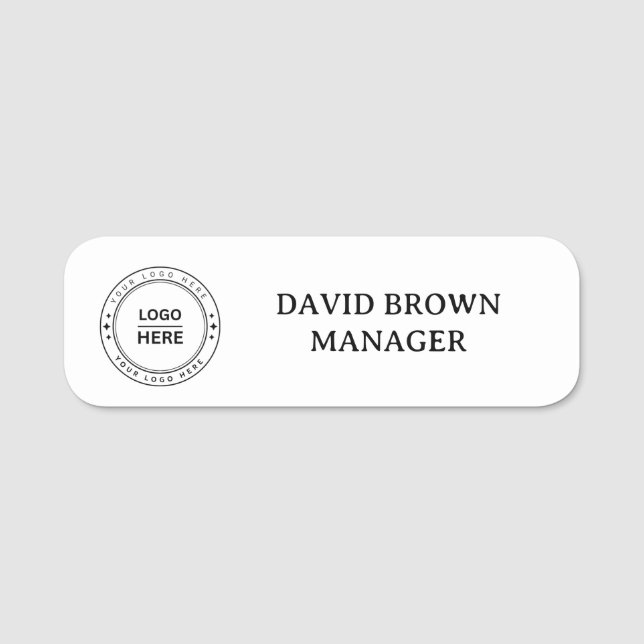 Name Tag Logo Employee Staff Magnetic  (Front)
