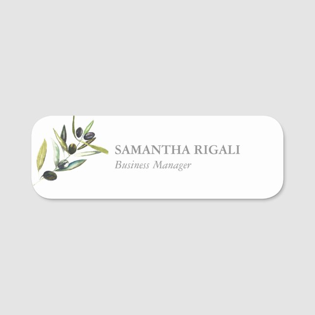 Name Tag Template Professional Business (Front)