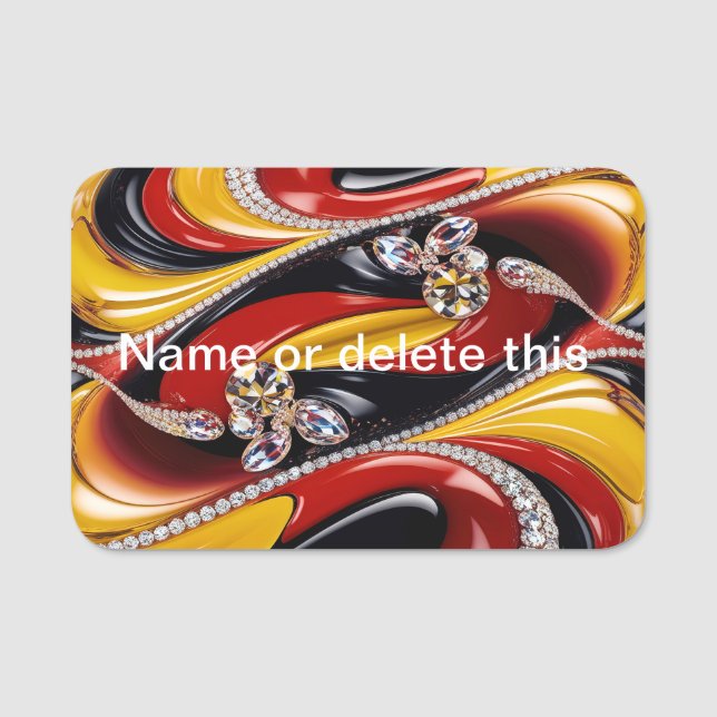 Name tag with Belgian Colours (Front)