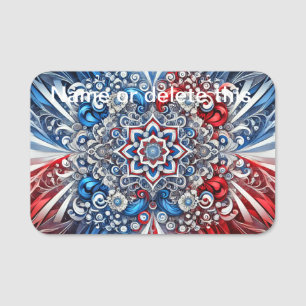 Name tag with French Colours