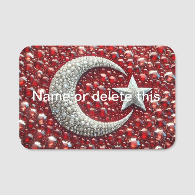 Name tag with Turkish Colours (Front)