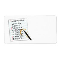NAME TAGS, LABELS - BOURBON LOVERS SHOPPING LIST