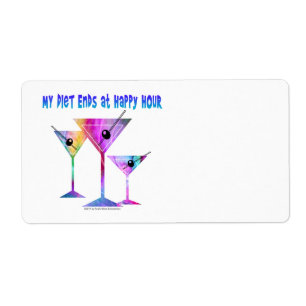 NAME TAGS, LABELS - DIET ENDS AT HAPPY HOUR