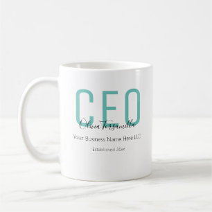 Name Teal Black CEO  Coffee Mug