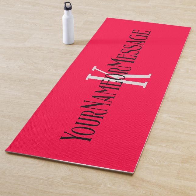 Name, Text | Lovely American Rose Red Yoga Mat (In Situ)