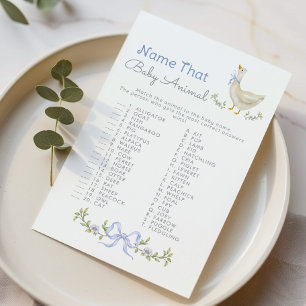 Name that Baby Animal Solly Goose baby shower game