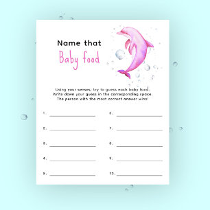 Name that baby food - nautical baby shower game