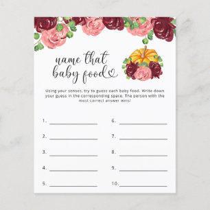 Name that baby food shower game