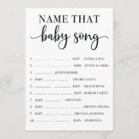 Name That Baby Song Baby Shower Game Program