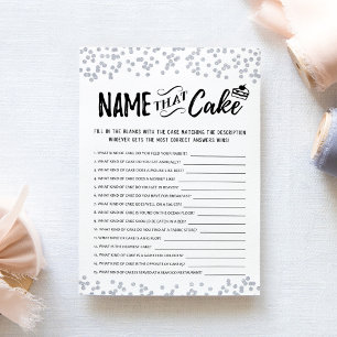 Name that cake with Answers game Card