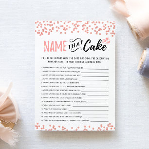 Name that cake with Answers game Card