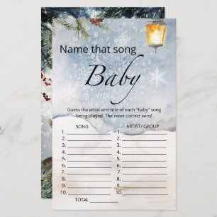 Name that song baby shower game