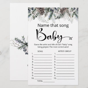 Name that song baby shower game