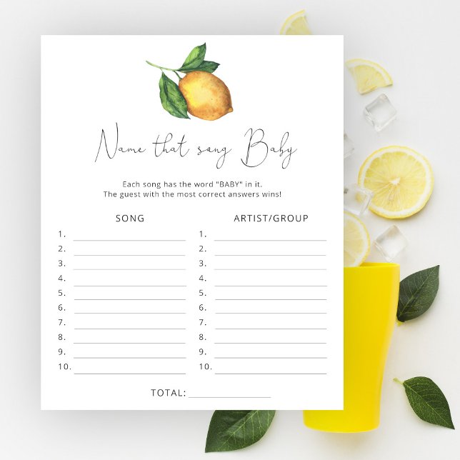 Name that song \ Lemon baby shower game (Creator Uploaded)