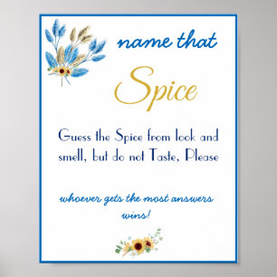 Name that Spice Bridal Shower Game Poster