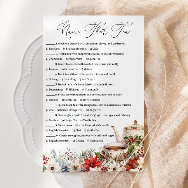 Name That Tea Christmas Tea Party Holiday Game (Creator Uploaded)