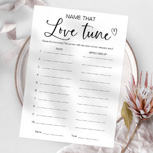 Name That Tune Bridal Shower Game Invitation