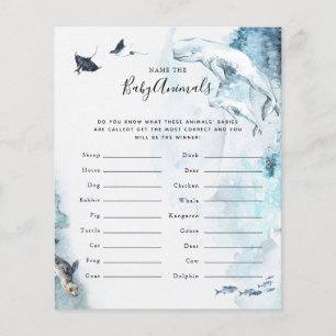 Name the Baby Animals Baby Shower Game