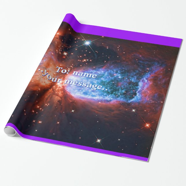 Name, The Swan, Constellation Cygnus space image Wrapping Paper (Unrolled)