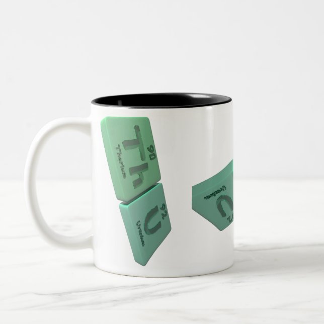 name-Thu-Th-U-Thorium-Uranium Two-Tone Coffee Mug (Left)