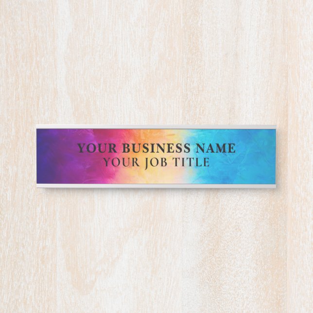 Name Title Employee Office Door Sign (Front)