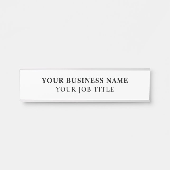 Name Title Employee Office Door Sign (Front)