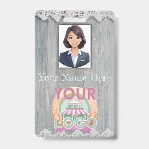 Name Title Logo Retail Boho Farmers Market Staff ID Badge