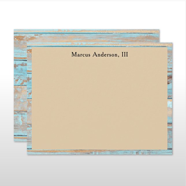 Name || Turquoise Weathered Wood Frame Card (Creator Uploaded)