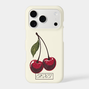 Name Under Cherries iPhone Case Add Your Name