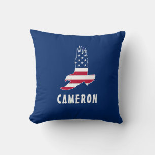 Name USA Flag American Eagle America 4th Of July Cushion