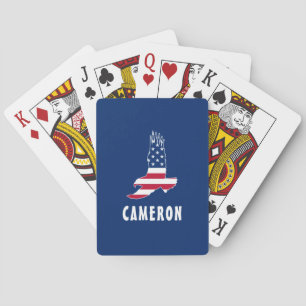 Name USA Flag American Eagle America 4th Of July Playing Cards