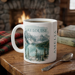 Name Vintage Lake Louise Canada Travel Graphic Coffee Mug