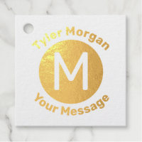 Name with Monogram in Circle, Message