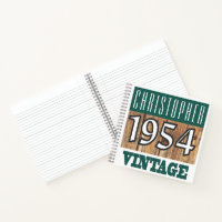 Name with Year 1954 Vintage Notebook