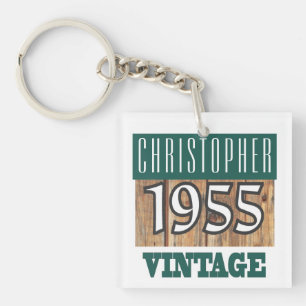 Name with Year 1955 Vintage Keychain