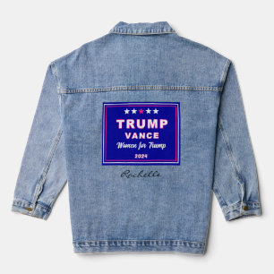 Name, Women for Trump 2024 Watch Party Denim Jacket