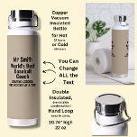 Name, Worlds Best Baseball Coach - Legends Water Bottle<br><div class="desc">Add the Name - You can change ALL the Text - Change Sport,  Use a First Name,  Make it for a coach or manager or anyone else!</div>