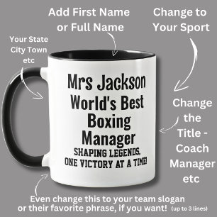 Name, Worlds Best Boxing Team Manager  Mug