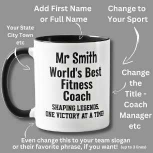 Name, Worlds Best Fitness Coach Mug