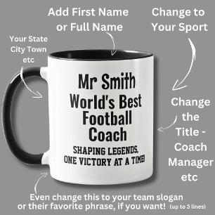 Name, Worlds Best Football Coach  Mug